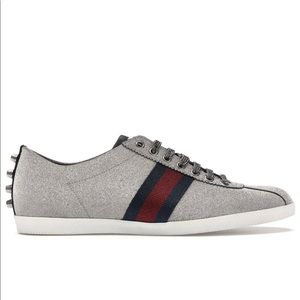 GUCCI METALLIC TRAINER SNEAKERS